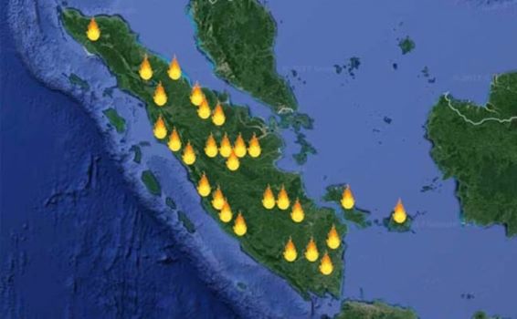 Hari Ini Wilayah Sumatera Dikepung 4.806 Titik Panas, Sumsel Terbanyak 